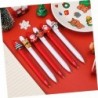 12 Stück Weihnachts-Push-Unisex-Weihnachtsstifte für festen Stift, Gelstift, süßer Gelstift, schwarze Stifte, Kugelschreiber, festlicher Gelstift, Weihnachtsmann-Stifte, Come-Pen, Kunststoffstift fürs Büro