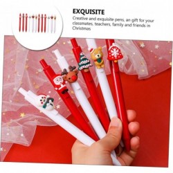 12 Stück Weihnachts-Push-Unisex-Weihnachtsstifte für festen Stift, Gelstift, süßer Gelstift, schwarze Stifte, Kugelschreiber, festlicher Gelstift, Weihnachtsmann-Stifte, Come-Pen, Kunststoffstift fürs Büro