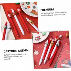 12 Stück Weihnachts-Push-Unisex-Weihnachtsstifte für festen Stift, Gelstift, süßer Gelstift, schwarze Stifte, Kugelschreiber, festlicher Gelstift, Weihnachtsmann-Stifte, Come-Pen, Kunststoffstift fürs Büro