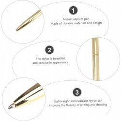 CANIGHT 6 Stück Kugelschreiber für Business-Besteck, goldene Stifte, schwarze Tinte, nachfüllbarer Druckkugelschreiber, metallische Stifte für Tagebücher, goldener Schreibstift, goldener Kugelschreiber, schöner Stift, Gastgeschenk, Hauptgold