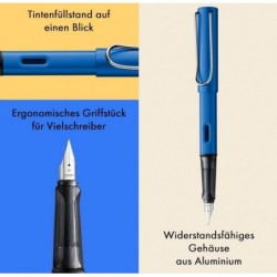 Lamy AL-star oceanblue Füller – Füllhalter Strichbreite B–Rechtshänder