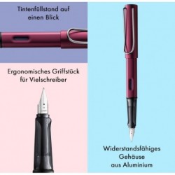 Lamy AL-star black purple Füller –Strichbreite B–Rechtshänder