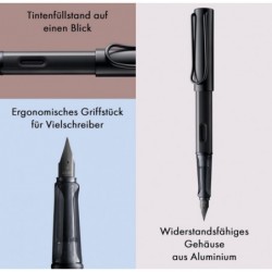 Lamy AL-star Schwarz Füller – Füllhalter Strichbreite B–Rechtshänder