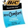 Bic Ultra Round Stic Grip Kugelschreiber, mittlere Spitze, 1,2 mm, schwarze Tinte (24 Stifte)