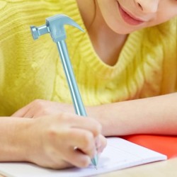 Gelschreiber, Kunststoff, Gel-Tintenstifte, Hammerform, Unterschriftenstift für Kinder und Erwachsene, Klassenzimmer, Büro, Studenten, Lehrer, Schreiben, 12 Stück