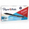 Paper Mate 89465 Profile Druckkugelschreiber, schwarze Tinte, fett, Dutzend