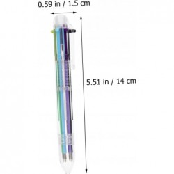 NUOBESTY 10 Stück Kugelschreiber, mehrfarbige Shuttle-Stifte, coole Stifte, Haushalts-Kugelschreiber, Kugelschreiber, schwarze Gelstifte für farbige Shuttle-Stifte, farbiger Gelstift, Tintenstift, Kunststoff