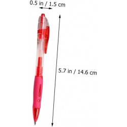 NUOBESTY 12 Stück Press-Gelstift, schwarzer Tintenstift, tragbarer Gelstift, feine Spitze, Studentenstift, Druckkugelschreiber, Oster-Partytütenfüller, Tintenstifte, Bürostift, Büro-Gelstift, rot