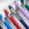 Personalisierte Stifte in großen Mengen mit Stylus-Spitze, 0,5 mm Kugelschreiber mit individueller Gravur, eingravierter Name oder Nachricht, ideal für Jubiläen, Geburtstage, Schulabschlüsse, schwarze Tinte (5 Stifte, himmelblau)