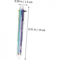 10 Stück Kugelschreiber, schwarze Tintenstifte für Studenten, farbige Stifte, Kugelschreiber, mehrfarbiger Stift, Gelschreiber für bunte Gelschreiber, Schülerstifte, einziehbarer 6-Farben-Stift, Kunststoff