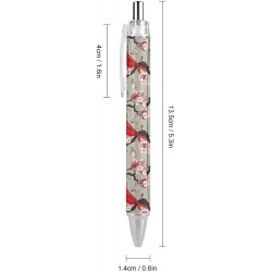 Niedlicher Druckkugelschreiber, Kirschblüte, Kardinalvogel, Schmetterling, Frühling, extrafein, 0,5 mm, schwarze Tinte, nachfüllbarer Tintenroller mit ultraweichem Schreibgefühl, Kugelschreiber für Frauen, Männer, Teenager, Kinder