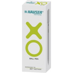 Hauser Xo Kugelschreiber-Boxpackung | Spitzengröße 0,7 mm | Schlankes Gehäuse und minimalistisches Design | Mattes Finish | Festes Gehäuse | Tinte mit niedriger Viskosität | Extrem langlebige Spitze | Schwarze Tinte, 10er-Set