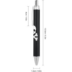 Personalisierter Druckkugelschreiber, Tintenroller mit Totenkopf und gekreuzten Knochen, ultrafein, 0,5 mm, schwarze Tinte, herausnehmbarer nachfüllbarer Kugelschreiber für Büro und Schule, 1 Stück