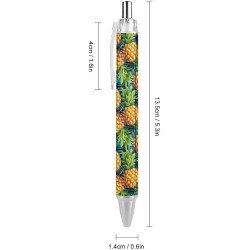 Niedlicher Druckkugelschreiber, Ananas-Palmblatt-Ananas, extrafein, 0,5 mm, schwarze Tinte, nachfüllbarer Tintenroller mit ultraweichem Schreibgefühl, Kugelschreiber für Frauen, Männer, Teenager, Kinder