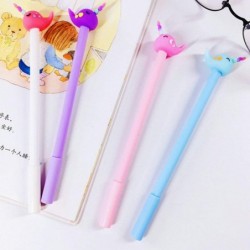 Gel-Tintenstift mit Tiermotiv, bunt, Fische, Narwale, Wale, süßer Kawaii-Schreibstift, schwarzer Kugelschreiber, Gel-Tintenstift, Partygeschenk, lustiges Schul- und Büromaterial (6 Stück)