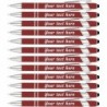 Personalisierte Stifte mit Stift – individuell graviertes Logo und Name aus Metall mit schwarzer Tinte. Individuelles Kugelschreibergeschenk für Geschäftszwecke, Schulabschlüsse und Beförderungen (12 Stück (1er-Pack), Dunkelrot)