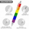 Druckkugelschreiber mit LGBT-Pride-Regenbogenflagge, ultrafein, 0,5 mm, schwarze Tinte, Tintenroller mit einzigartigem Muster, Kugelschreiber für College, Büro, Business, Studenten, Krankenschwester, 1 Stück