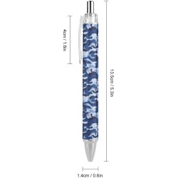 Blauer Druckkugelschreiber in Militär-Tarnung, ultrafeine Spitze 0,5 mm, schwarze Tinte, sanftes Schreiben, Bürobedarf, Tagebuch-Tintenroller für Frauen, Männer, Teenager, 1 Stück