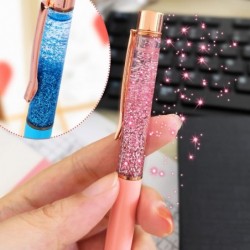 OXYEFEI Personalisierte Glitzerstifte, 5 Stück schöne funkelnde Stifte, ausgefallene Stifte für Frauen, Bling Dynamic Liquid Sand Pen Bürobedarf Geschenk