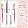 OXYEFEI Personalisierte Glitzerstifte, 5 Stück schöne funkelnde Stifte, ausgefallene Stifte für Frauen, Bling Dynamic Liquid Sand Pen Bürobedarf Geschenk