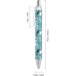 Lustiger Druckkugelschreiber, Kugelschreiber mit Wal, Eisbär, Rentier, arktischen Tieren, extrafein, 0,5 mm, schwarze Tinte, nachfüllbare Tintenroller in großen Mengen, sanftes Schreiben für Teenager, Jungen und Mädchen