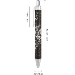 Lustiger Druckkugelschreiber, Mottenmond und mystischer Kreis, Kugelschreiber, extrafein, 0,5 mm, schwarze Tinte, nachfüllbare Tintenroller mit reibungslosem Schreiben für Teenager, Jungen und Mädchen