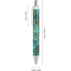 Niedlicher Druckkugelschreiber, smaragdgrüner Marmor, extrafeine Spitze 0,5 mm, schwarze Tinte, nachfüllbarer Kugelschreiber mit sanftem Schreibgefühl, Tintenroller fürs Collegebüro, 1 Stück