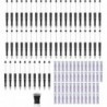 150-teiliges Perlenstifte-Set, Kugelschreiber mit Kunststoffperlen in Großpackung, Perlenstifte mit schwarzer Tinte zum Selbermachen, als Geschenk für Schüler (50 Perlenstifte in Großpackung + 50 Tintennachfüllungen + 50 versiegelte Beutel)