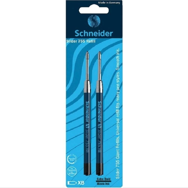 Schneider Slider 755 XB Kugelschreibermine, schwarz, 2er Pack (175691)