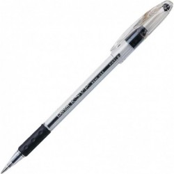 Pentel BK90A RSVP Stick-Kugelschreiber, 0,7 mm, transparenter Schaft, schwarze Tinte, Dutzend