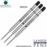 Lanier Kombipack – 3er-Pack – Monteverde® Capless Ceramic Gel™ P42-Tintenmine, kompatibel mit den meisten Kugelschreibern im Parker®-Stil – Schwarz (feine Spitze 0,6 mm)