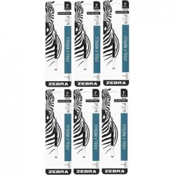 6er-Pack: Zebra Pen F-Mine 0,7 mm, Schwarz, 1 pro Packung – Zebra Pen 85511