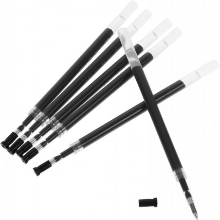 20 Stück Deli Gel-Minen, 0,5 mm, Kugelschreiber, schwarze Füllfederhaltertinte, schwarzer Gelstift, feine Spitze, Stiftminen, Gelstift, feine Spitze, praktische Stiftfüllungen, S206, multifunktional, schwarzer Kunststoff