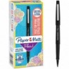 Paper Mate Flair Pen, 0,7 mm mittlere Spitze, Schwarz, Box mit 12 Stück