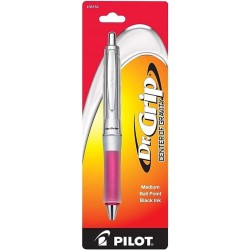 Pilot 36182 Dr. Grip Center of Gravity Druckkugelschreiber, rosa Griff/schwarze Tinte, 1 mm