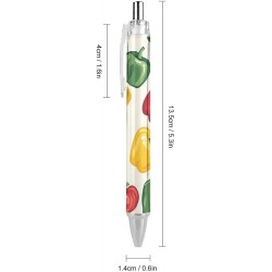Kugelschreiber mit Paprika-Motiv, farbig, grüne Paprika, schwarze Tinte, Druckkugelschreiber, Büro-Kugelschreiber, mittlere Spitze