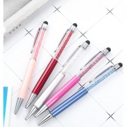 Gullor 12 Stück Bling 2-in-1 Slim Crystal Diamond Pens und schwarze Tinte Kugelschreiber, Multicolor B