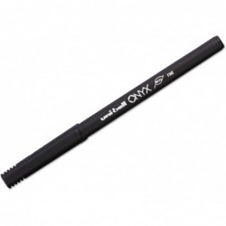 Sanford Uniball Onyx Roller Stick Pen, 0,7 mm fein, schwarze Tinte, Dutzend (60143)