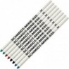 Schmidt 635 D1 Minen-Kugelschreibermine, schwarze, blaue, grüne, rote Tinte (mittlere Spitze, 0,7 mm), 8 Stück