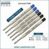 Lanier Kombipack – 6er-Pack – Schmidt P900 F Parker Style Kugelschreibermine, blaue/schwarze Tinte, feine Spitze