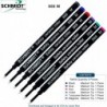 Schmidt 888 M Sicherheits-Tintenrollermine aus Keramik, schwarze, blaue, rote, violette, türkise und magentafarbene Tinte (mittlere Spitze, 0,7 mm), 6er-Pack