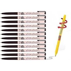 Xeno Slim Kugelschreiber - Baby Mikey Schwarz Farbe 0,38 mm (12er Pack) Mit drehbarem Bleistift