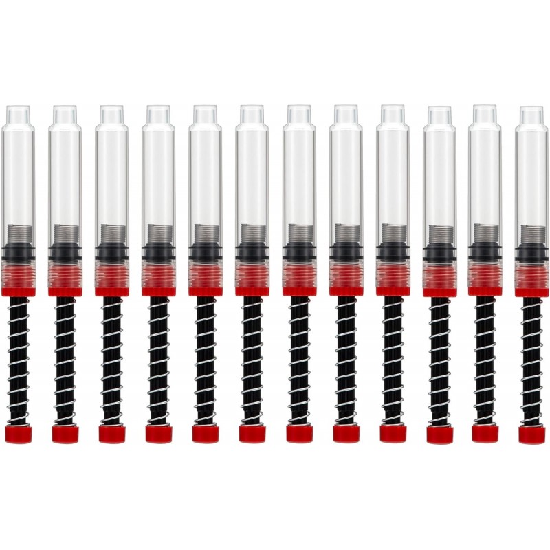 12 Stück Füllfederhalter-Kolbenkonverter, kompatibel mit Lamy-, Parker- und Hongdian-Füllfederhaltern, 3,4 mm Bohrungsdurchmesser, Tintenabsorber-Füller