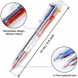 Shuttle Art Mehrfarbige Stifte, 23er-Pack 6-in-1 0,7 mm Druckkugelschreiber für Büro-Schulbedarf Studenten Kinder Geschenk