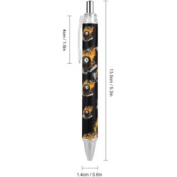 Graffiti-Kugelschreiber mit 8-Ball-Billard und Flammen, schwarze Tinte, einziehbare Arbeitsstifte, Büro-Kugelschreiber, mittlere Spitze