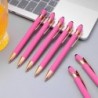 12 Stück 2-in-1-Stylus-Kugelschreiber, Stift mit Stylus-Spitzen, 1,0 mm schwarzer Tintenstift aus Metall, Stylus-Stift für Touchscreens (Roségold und Pink)