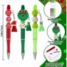 12er-Set Weihnachtsstifte mit Perlen, Kunststoff-Perlenstifte, Winter-Kugelschreiber in klassischer Farbe, Großpackung, DIY-Bastelstifte-Set mit Anhängern, Karabinerverschlüssen für Schüler, Teenager, Schule, Bürobedarf