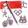 Dekompressions-Magnetstift aus Metall, multifunktionaler Magnet-Kugelschreiber für kreatives Schreiben, magnetischer Zappelspielzeug-Stift, Geschenk für Kinder oder Freunde (Multicolor-1)