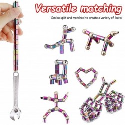 Dekompressions-Magnetstift aus Metall, multifunktionaler Magnet-Kugelschreiber für kreatives Schreiben, magnetischer Zappelspielzeug-Stift, Geschenk für Kinder oder Freunde (Multicolor-1)