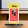 School Smart Gelschreiber mit Druckfunktion und Griff, schwarze Tinte, 12er-Pack